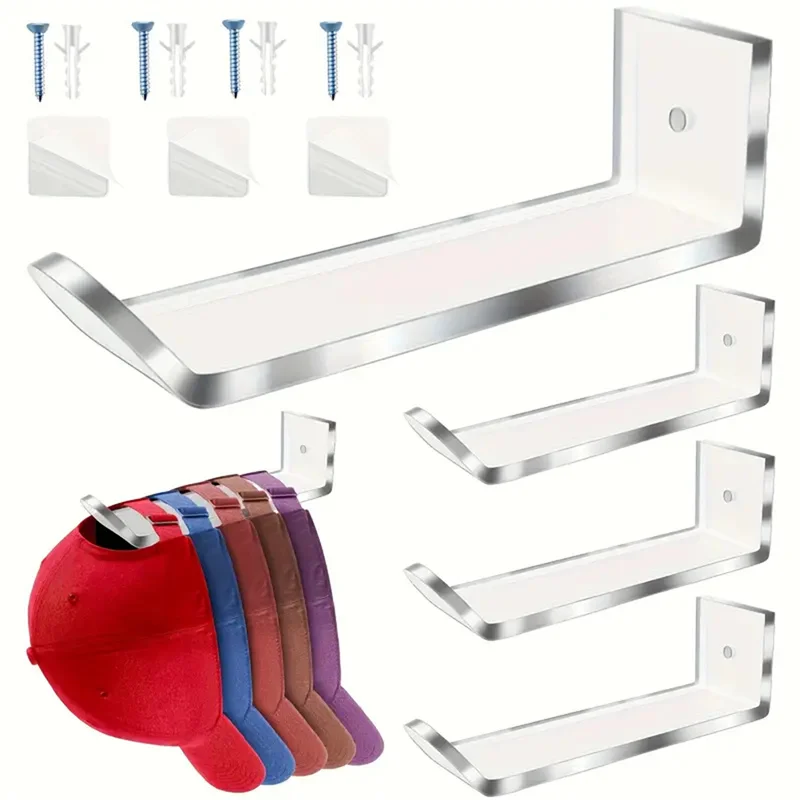 Clear Acrylic Wall Mounted Headband Storage Rack Minimalist Wall Display Shelf For Home Display Rack Hanger Holder Organizer