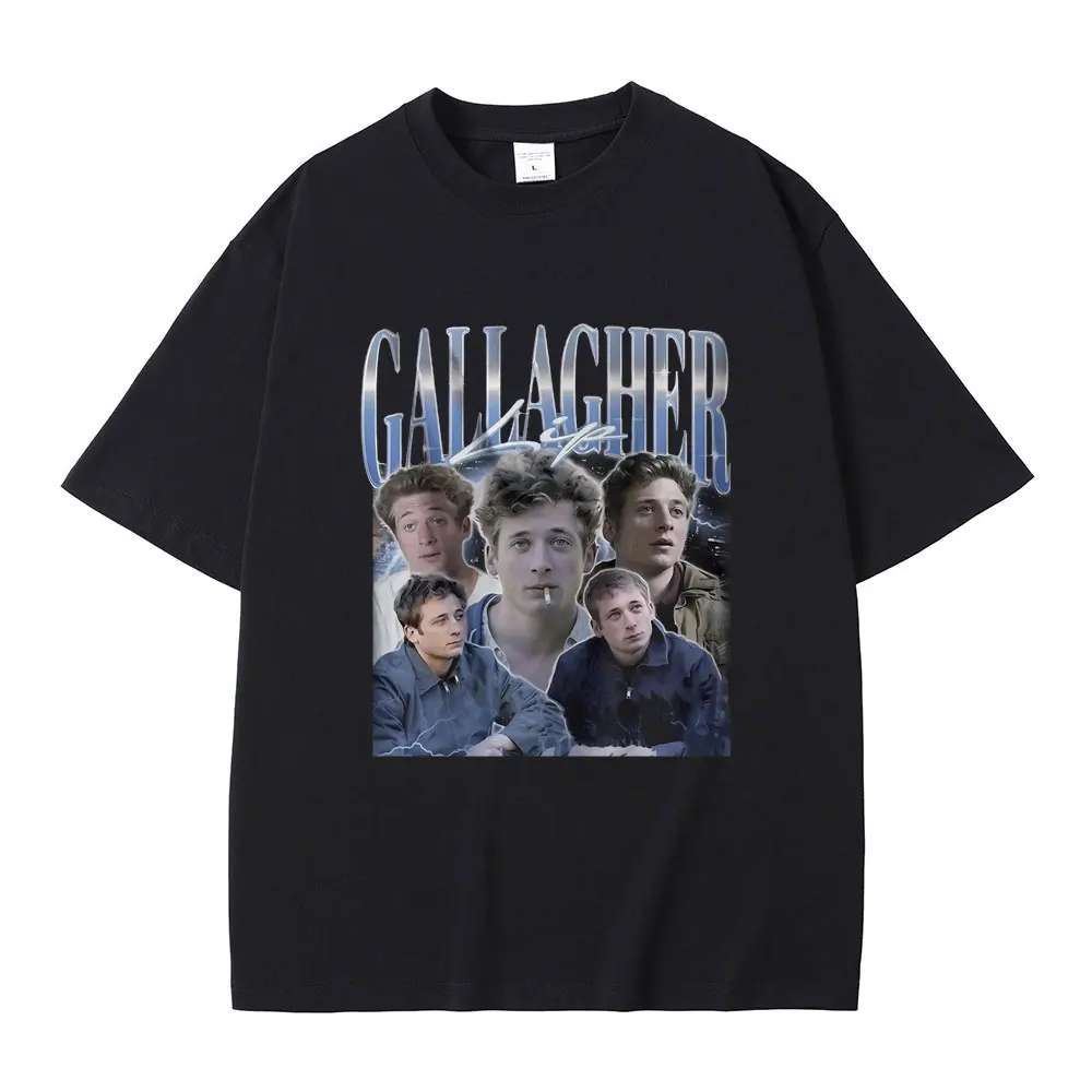 Lip Gallagher Graphic Print T Shirts Men Women Vintage Gothic T-shirt Men Women\'s Fashion Oversized Streetwear Male Casual Tees