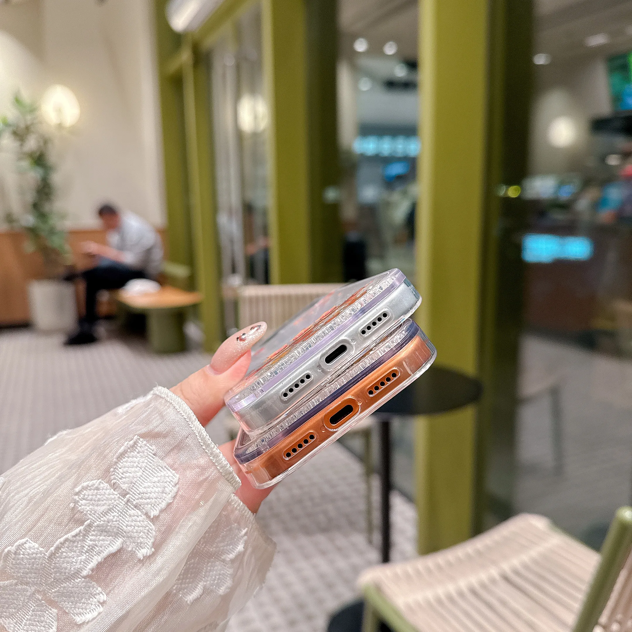 حافظة لهاتف آيفون 17 16 15 14 13 12 Pro Max مابل ليف غطاء شل صلب واضح #6