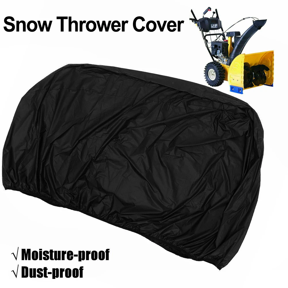 Outdoor Two Stage Snow Blower Cover For Snow Blower Protection  Waterproof 210D Heavy Duty Black 210D Silver-Plated Oxford Cloth