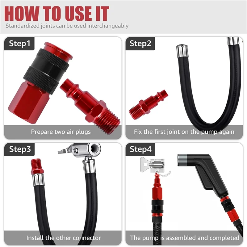 ABEZ 25Pcs Air Coupler And Air Plug Kit,1/4-Inch NPT Fittings,Air Fitting Set For Air Compressor,Air Hose Connect Fittings