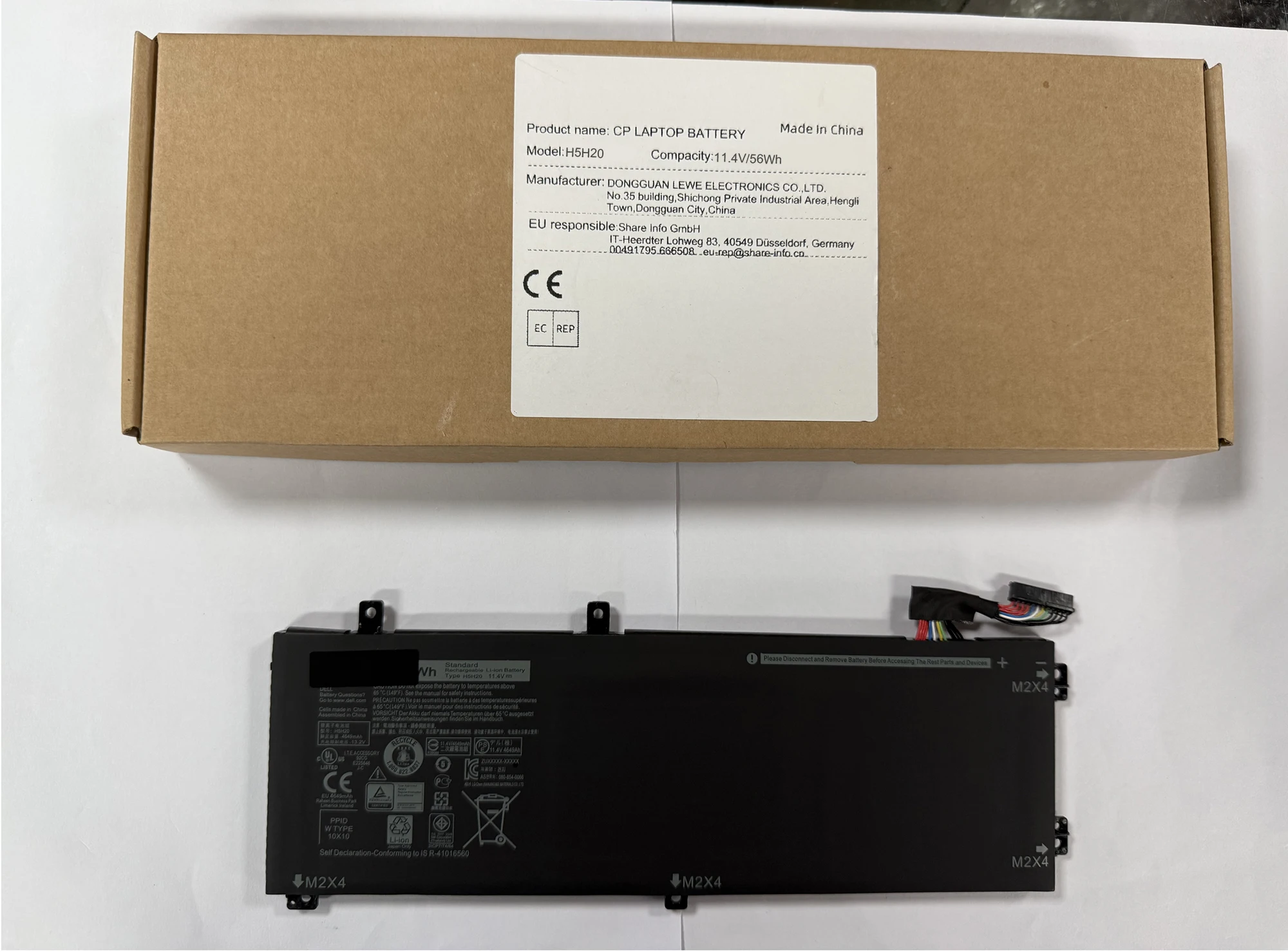 

Аккумулятор для ноутбука H5H20 62MJV M7R96 05041C 5D91C VOGMT для XPS 15 9570 9560 7590 для ноутбуков Precision 5520 5530 серии 11,4 В/56 Втч