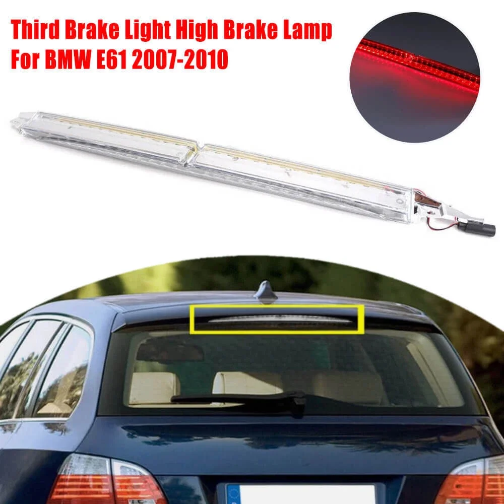 63256925902 63257145667 Car High Level 3rd Third Brake Light Stop Lamp For BMW 5-Series Touring E61 M5 2007-2010 Clear Lens