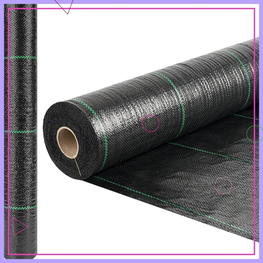 

Heavy Duty Weed Barrier Landscape Fabric 4ft x 300ft - Durable & Eco-Friendly Weed Control Mat