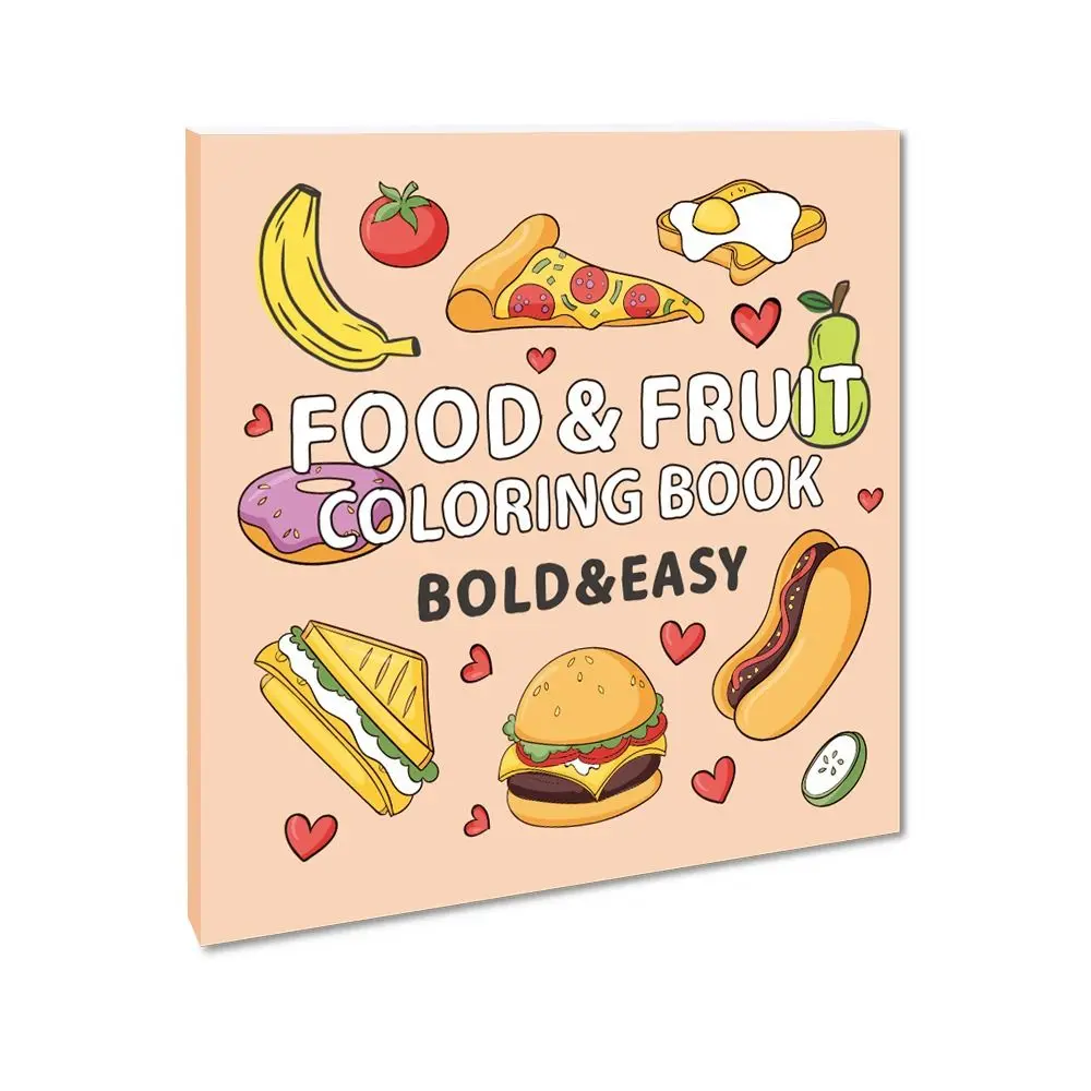

Mini Food Fruit Coloring Book Creative Montessori Watercolor Painting Book Educational Pocket Gouache Graffiti Book