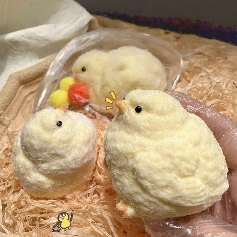 Squishy Chick Sensory Toy Soft Slow Rebound Squeeze Toy for Stress Relief and Fine Motor Practice, Easter Birthday Christmas