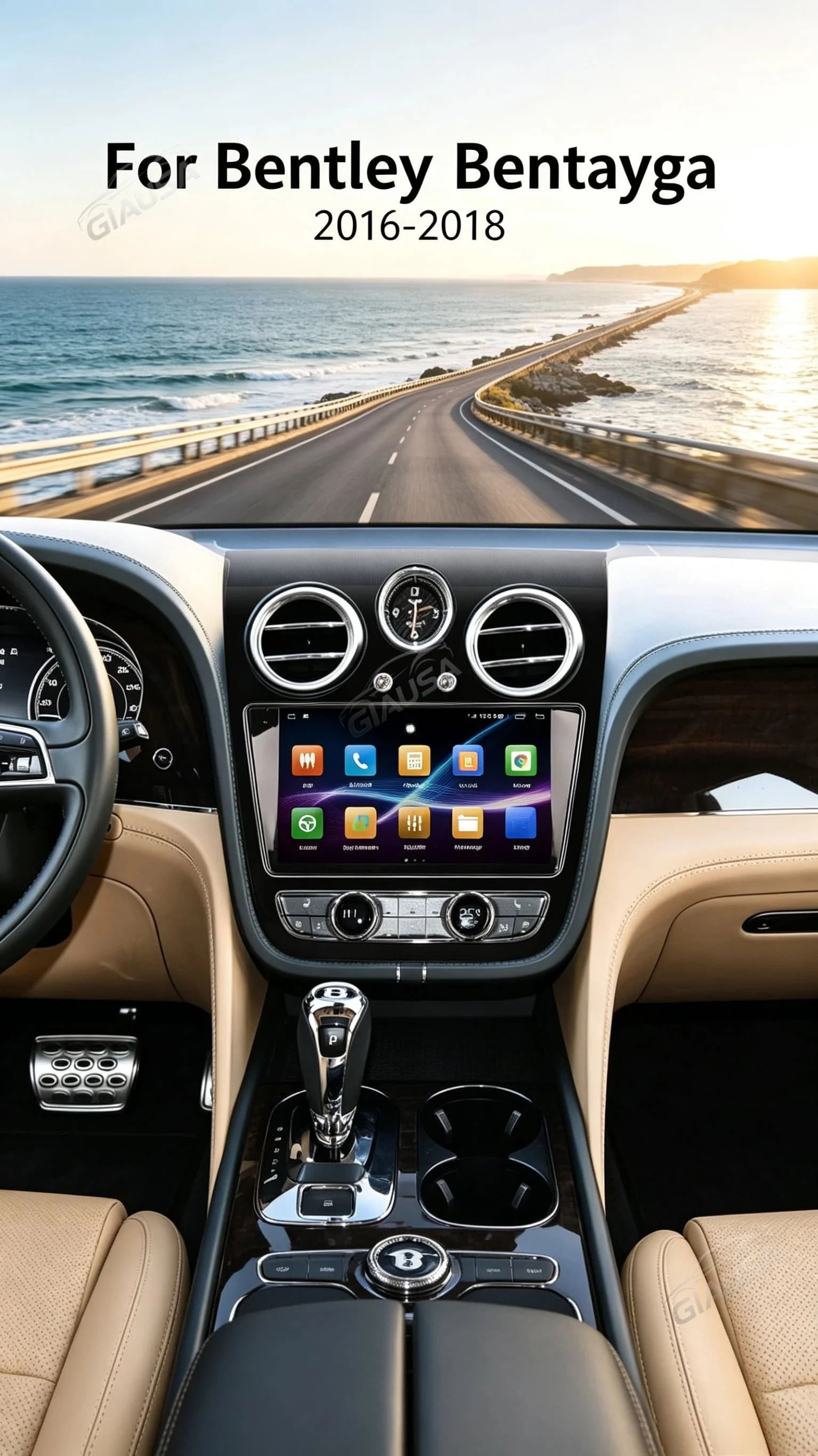 Car Radio Vertical screen Android 14 For Bentley Flying Spur Continental GT 2005-2017 GPS HeadunitNavi Recorder Multimedia Unit