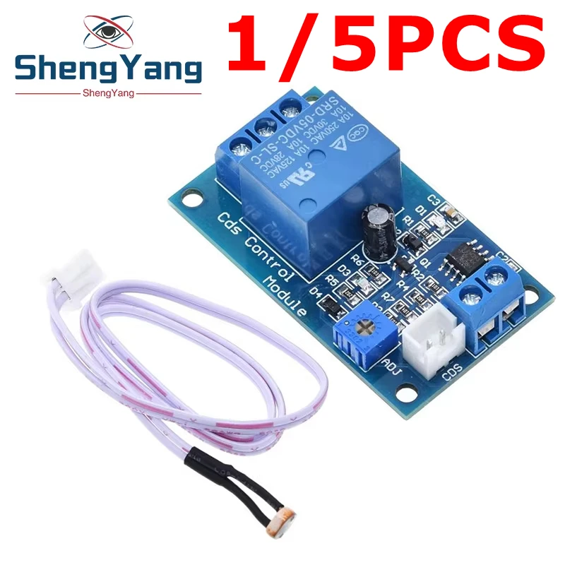 1/5pcs XH-M131 DC5V 12V Light Control Switch Photoresistor Relay Module Detection Sensor 10A brightness Automatic Control Module