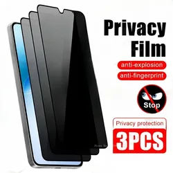3Pcs Anti Spy Tempered Glass For Samsung A06 A15 A16 A23 A25 A35 A55 Screen Protector For Samsung A05 A13 A25 A33 A52 A53 A73 5G