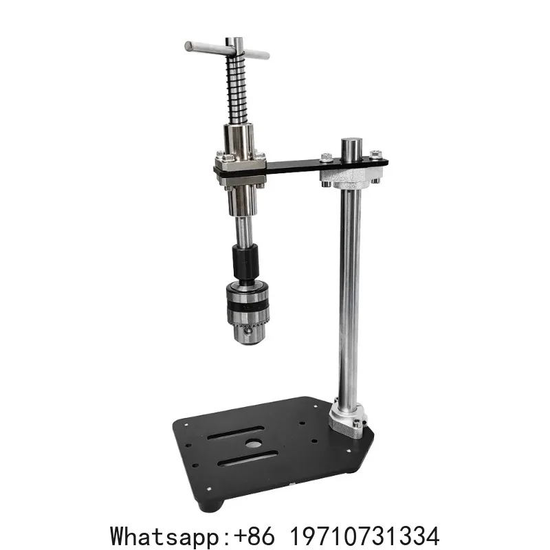 

Manual Tapping Machine Small Vertical Desktop Tapper Adjustable T-Handle Tap Holder Wrench B12 1.5-10MM Chuck