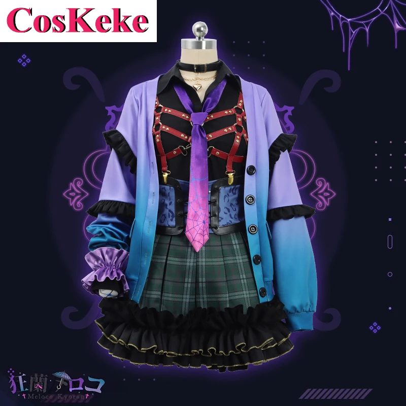 CosKeKe [Customized] Meloco Kyoran Cosplay Costume Anime Vtuber Nijisanjien XSOLEIL Gorgeous Dress Party Role Play Clothing