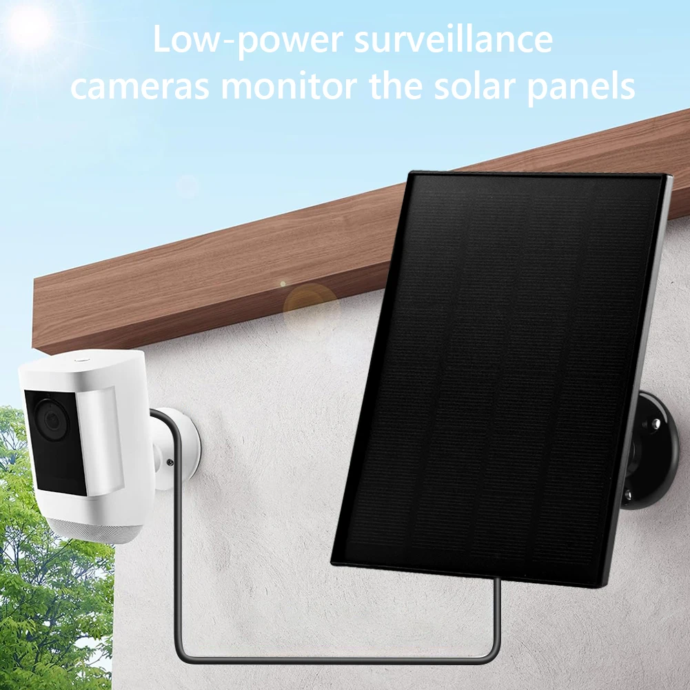 3W 6V Solar Panel Kit 360° Adjustable Wall Mount Solar Charger 9.8Ft Charging Cable Camera Solar Panel for Ring Eufy Blink Arlo view 2