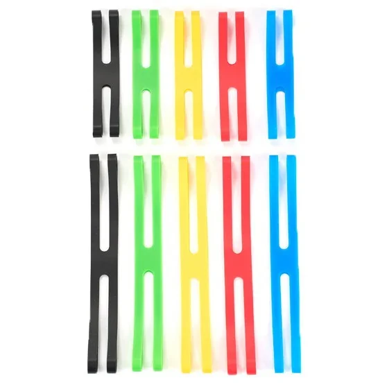 MuqiNush 5/10 Stück Silikon-H-Band-Gummibänder, hohe Elastizität, elastische Verpackungsbänder, vielseitig einsetzbar für Camping-Verpackungsgurt im Freien