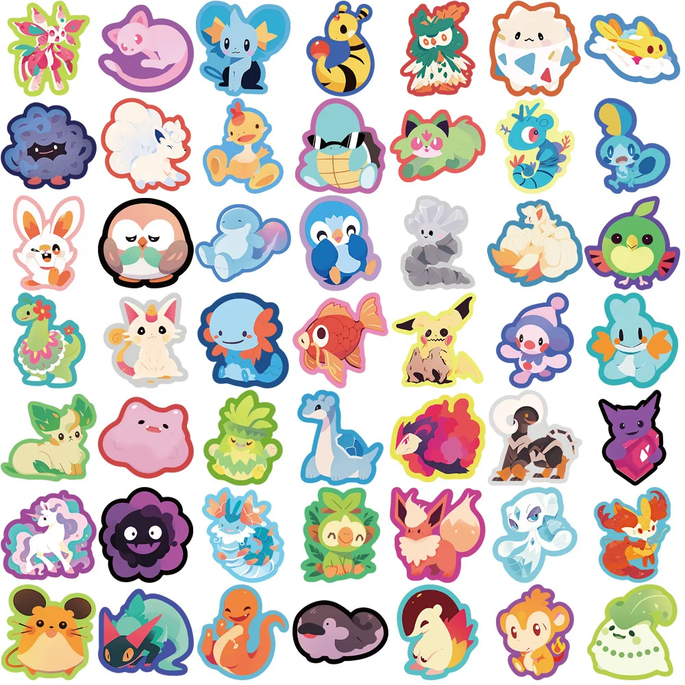 10/50pcs Cute Colour Animals Cartoon Graffiti Stickers DIY Phone Guitar Laptop Notebook Suitcase Cup Waterproof Sticker Kids Toy