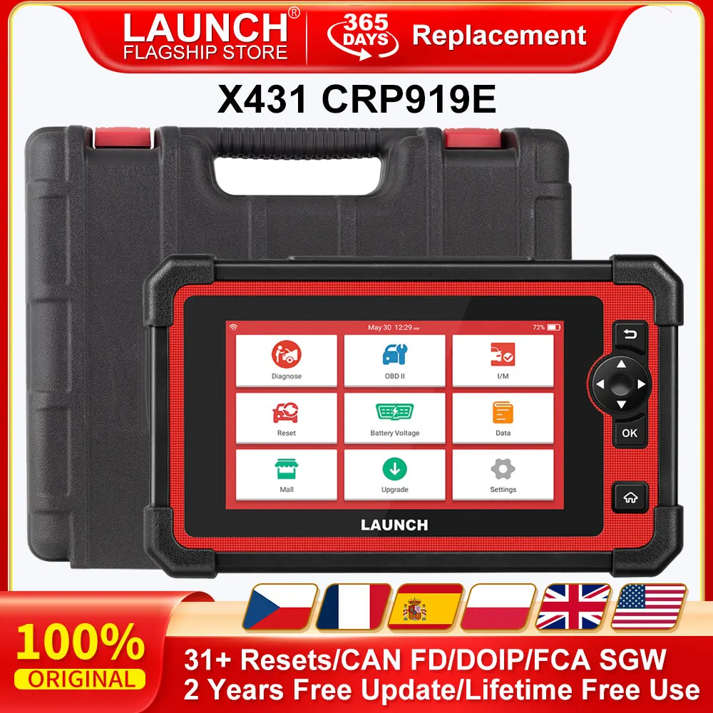 

LAUNCH X431 CRP909E CRP919E Car Diagnostic Tools OBD OBD2 Scanner Auto Scan 2 Years Free Update