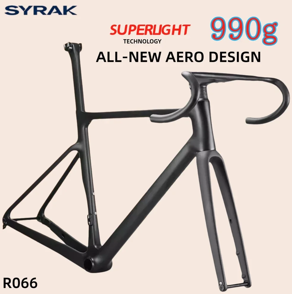 

SYRAK 2026 Carbon Road Frame Disc Brake 990g Max 700*38C Road Bicycle Frameset Full Internal Cable 49-58cm Carbon Bike Frames