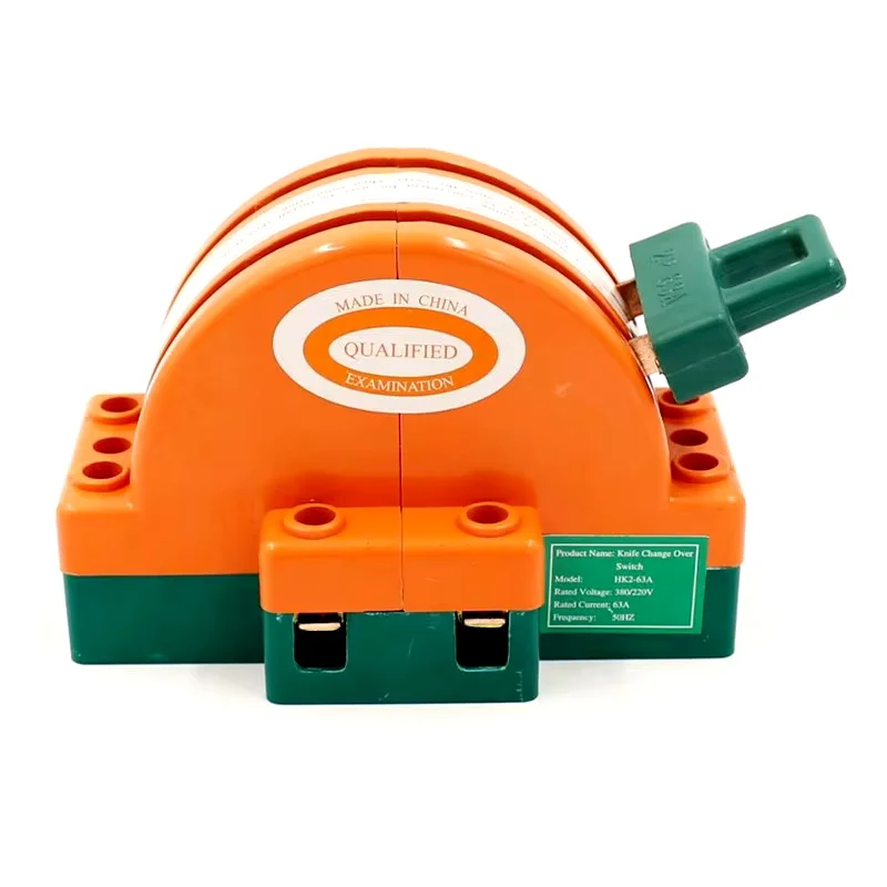 Double throw bidirectional reversing knife switch, dual power conversion switch, isolated knife switch