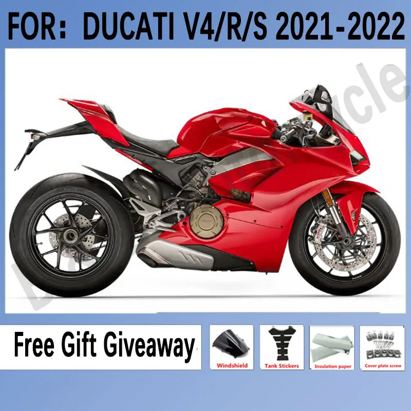 

New ABS Motorcycle whole Fairings Kit Fit For DUCATI panigale V4 20 21 v4s v4r 2020 2021 Bodywork Full ABS Fairing kits set Red