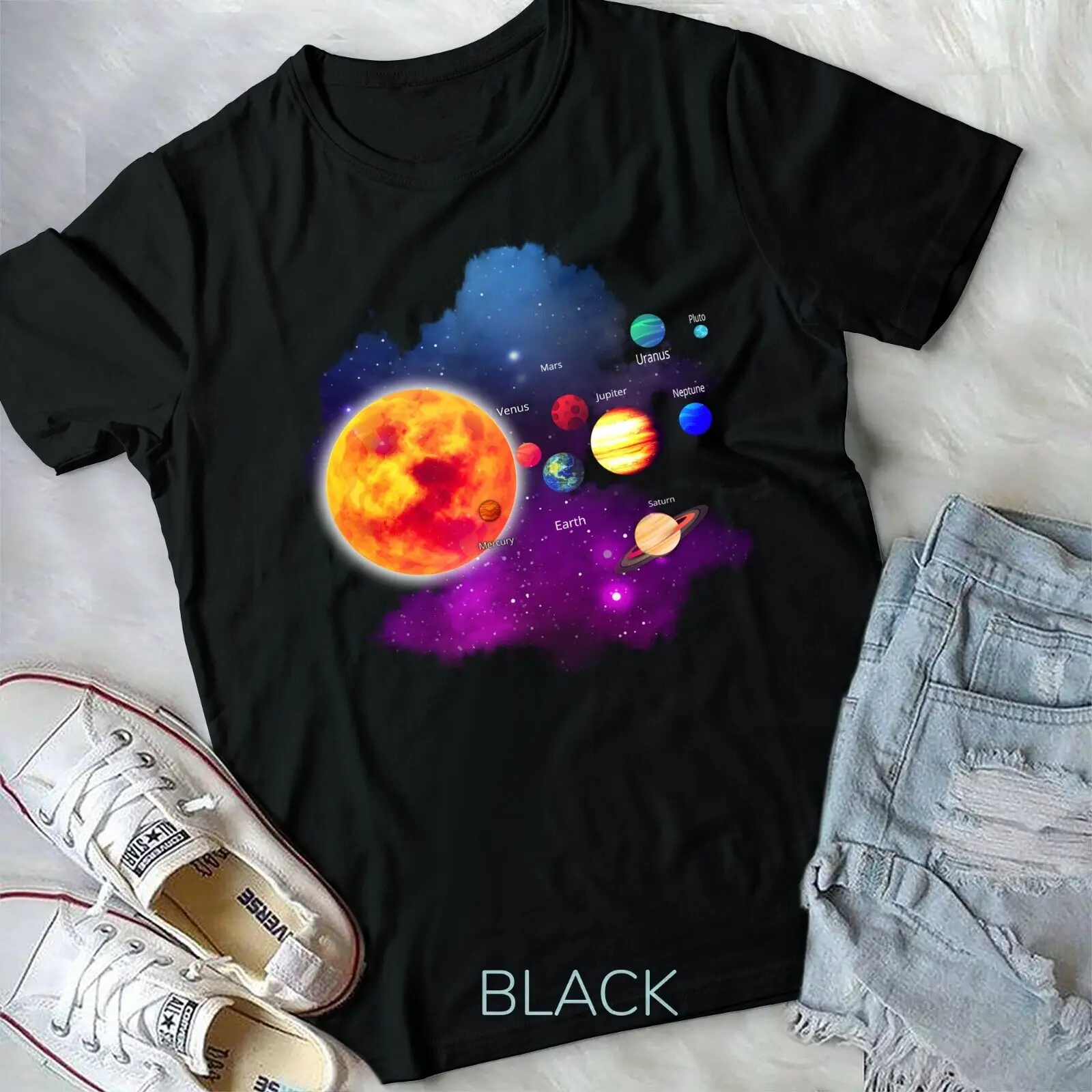 Solar System Planets for Astronomy and Space Geeks Kids Unisex T-shirt