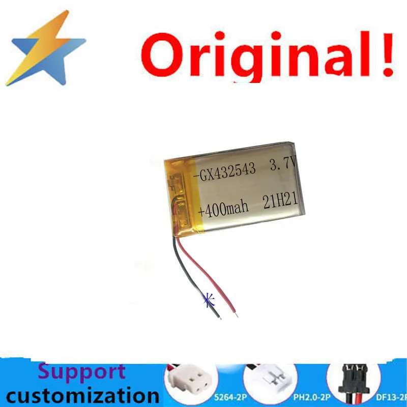 Achetez en plus, vous aurez moins cher : Batterie de stockage d'énergie mobile Air to Air 432543 polymère lithium 400MAH-3.7V pour tablette L