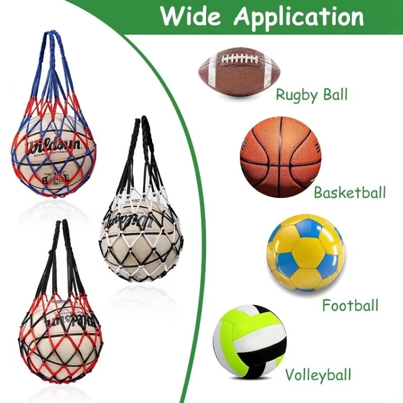 Basketball Football Net Bag Thick Woven Net Basketball Storage Durable Nylon Training Net Bag for All Kinds of Balls