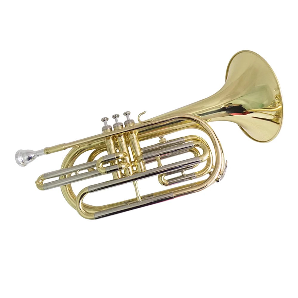 Bb key Marching Trombone Musical Instruments Yellow Brass Body Lacquer with Case Mouthpiece