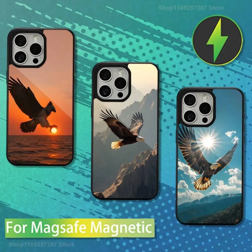 

Animal Eagle Cool Phone Case For iPhone 13,15,17,14,Pro,Max,Plus,12,11,16,Mini, For Magsafe,Magnetic Wireless Charging