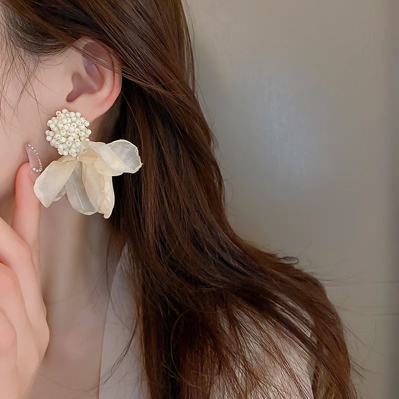 Vintage Acrylic Lace Flower Earrings Ins Fashion Resort Ethos Elegant Earrings For Women Accessories Wholesale 178 image 3