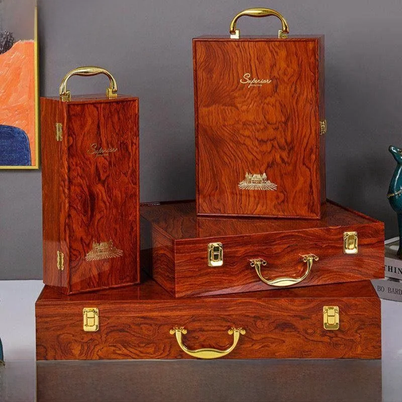 high-end-wine-gift-box-empty-box-piano-baking-paint-red-wine-bottle-packaging-box-wooden-box-pneumatic-gun-metal-gray-wine-ho