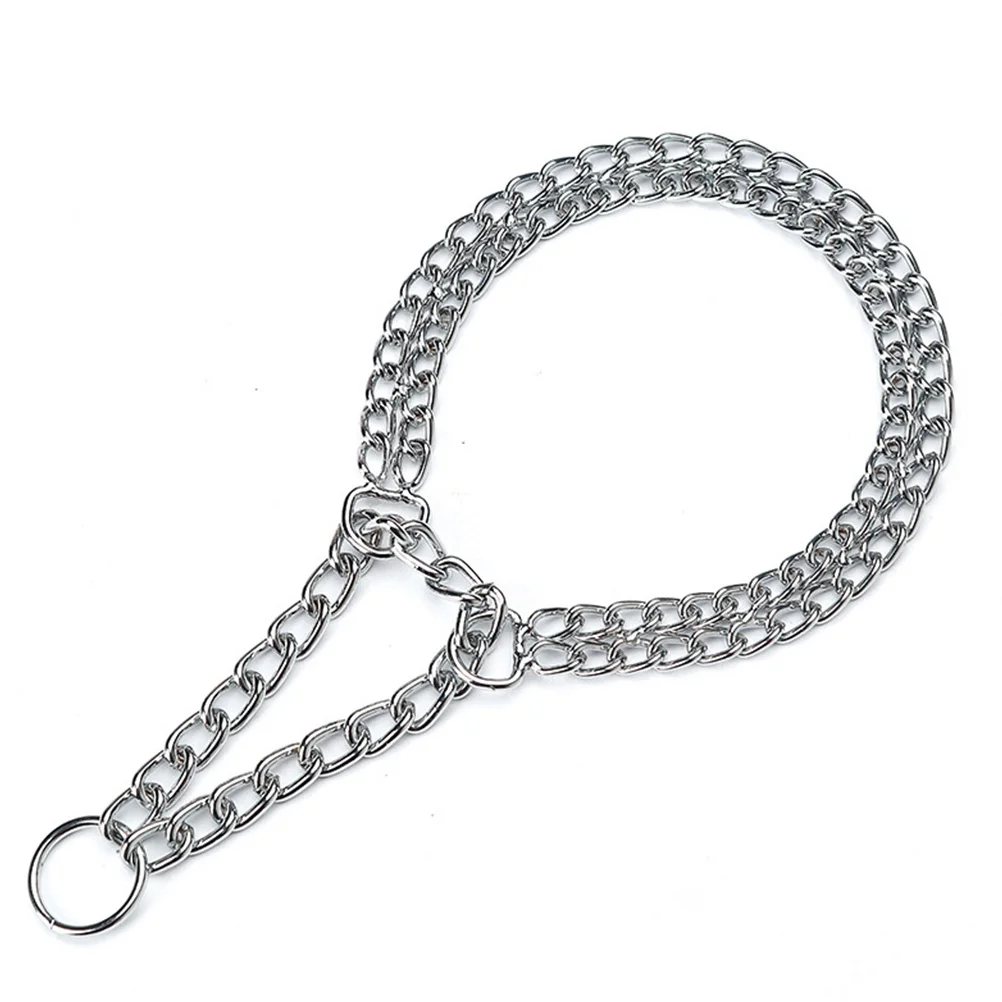 

Chrome Plated Dog 2.0Mm X 60Cm Silver Metal Chain Adjustable Training Pet Necklace For Dogs P Chock