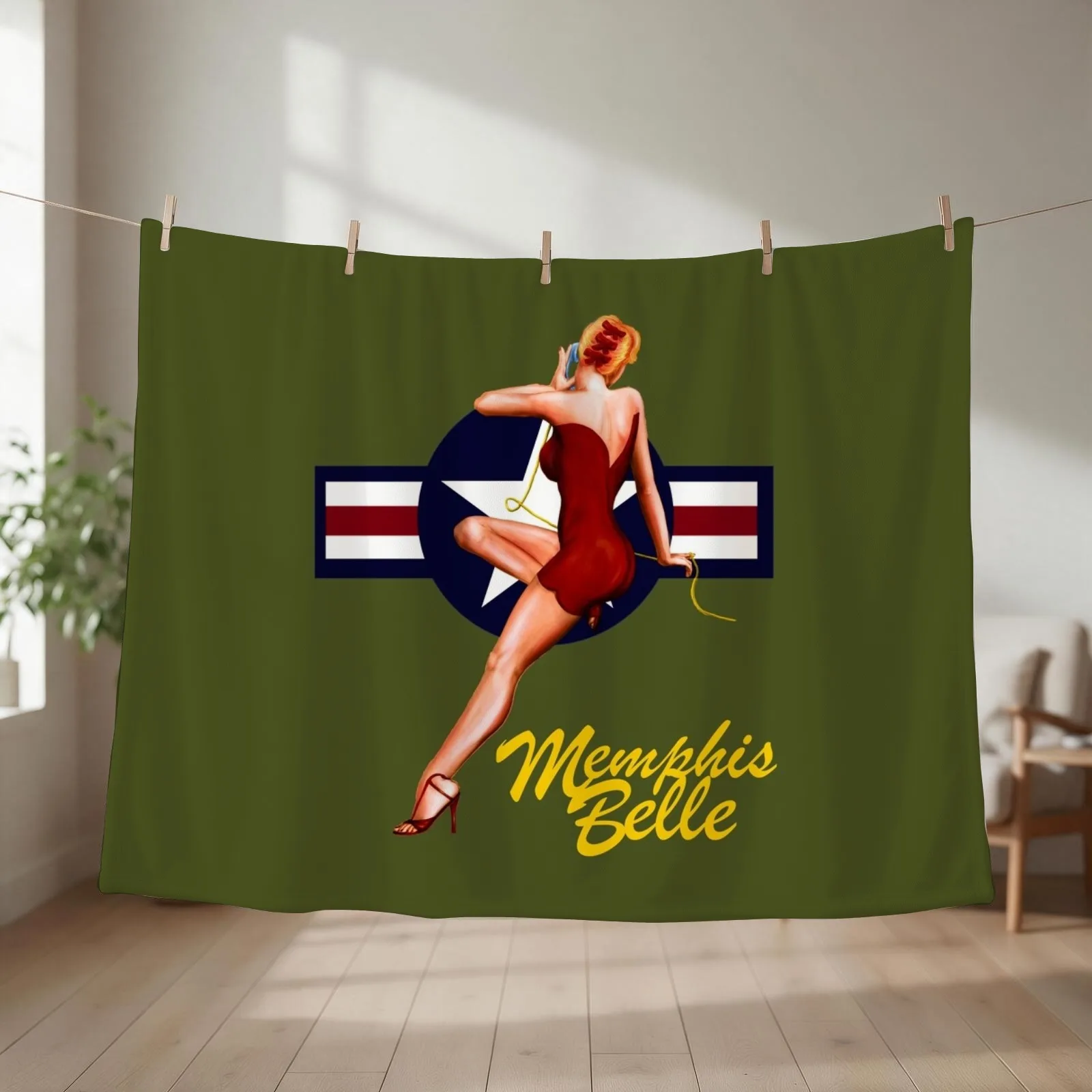 New The Memphis Belle Throw Blanket Soft Big Hairy Bed covers Luxury Brand Blankets