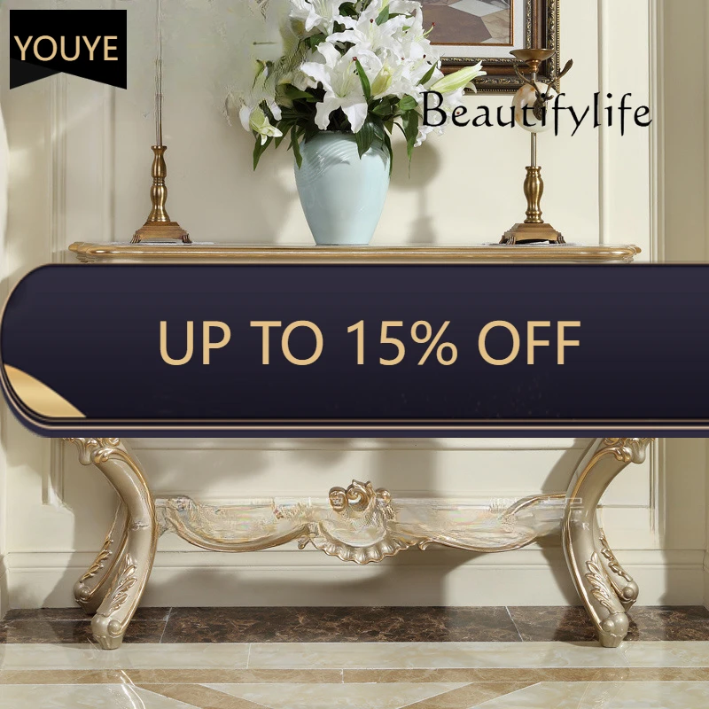 

Тумба-стеллаж в европейском стиле из массива дерева для прихожей, виллы, небольшой квартиры, декоративная, модель X