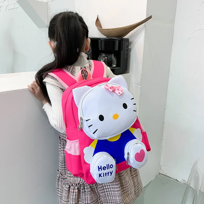 Sanrio Hello Kitty new schoolbag cartoon cute fashion weight reduction girl student backpack