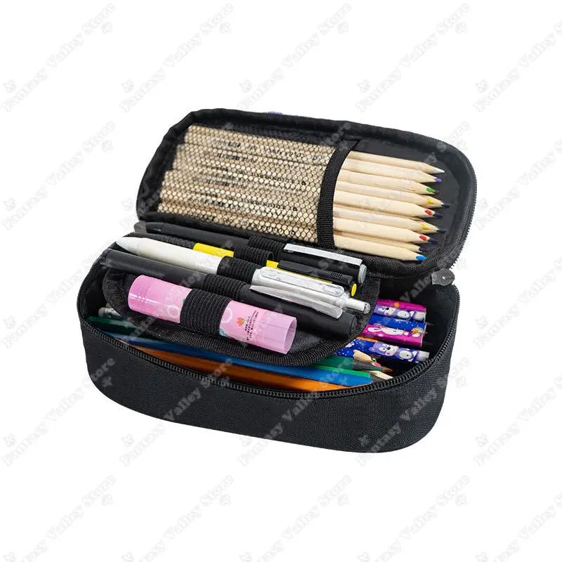 Estuche de cosméticos con estampado de física, matemáticas y química, bolsa de lápices de ciencia, almacenamiento de bolígrafos, bolsa estacionaria,