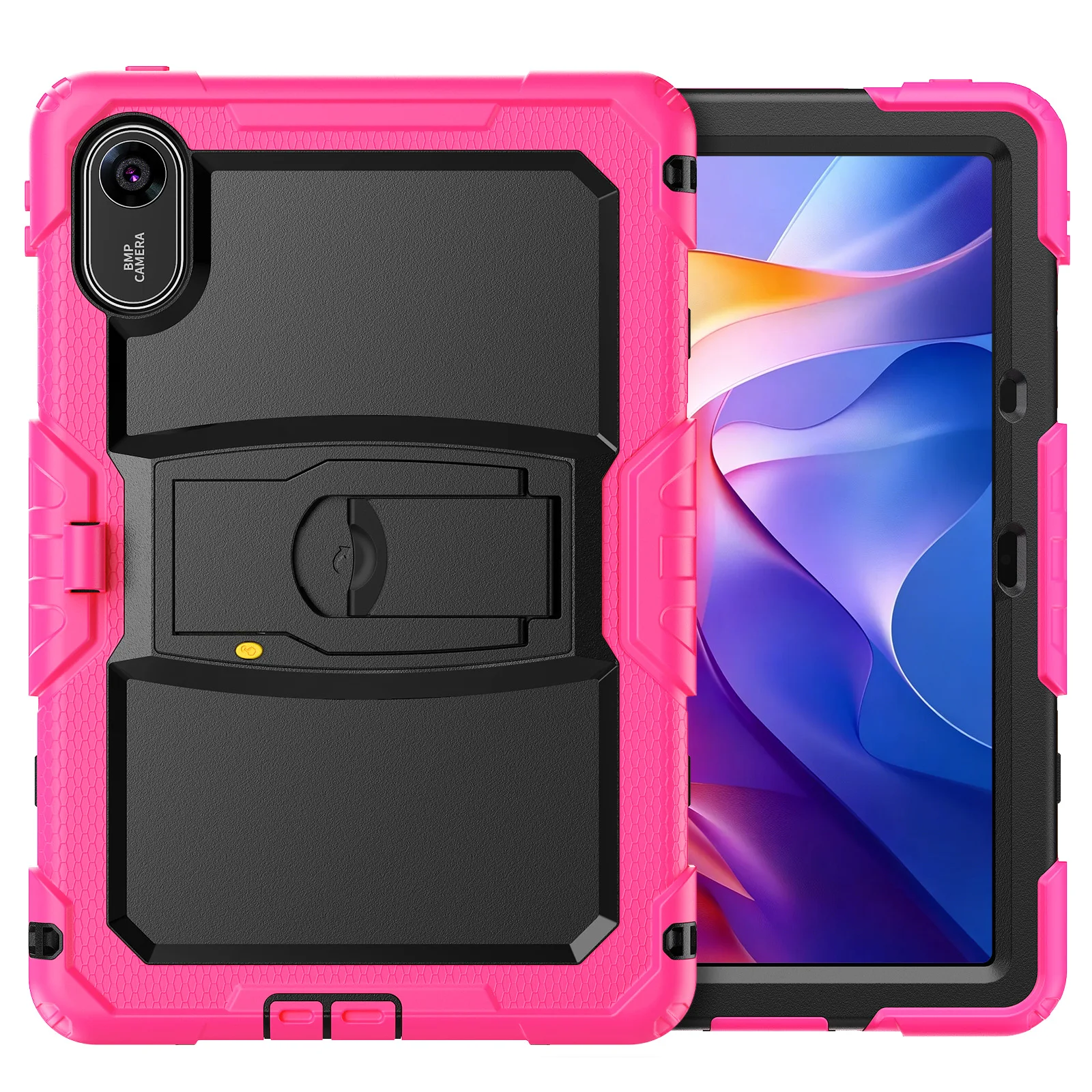 Hybrid Kickstand Case For Xiaomi Poco Pad C1 Redmi Pad 2 9.7 2026 9.7" 2025 11.0" 3-Layers Protection Rugged Cover PC-Silicone 4