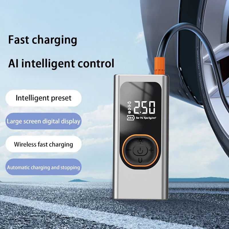Portable Wireless Air Pump for Car Tires Bikes High Pressure Fast Inflation 150PSI Power Bank Emergency Pump Outdoor Travel Camp