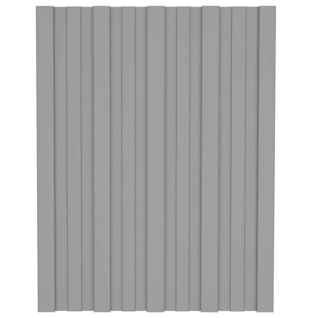 Galvanized Steel Roof Panels Set of 36 Gray Color 23.6x17.7 Durable Weatherproof Construction Supplies