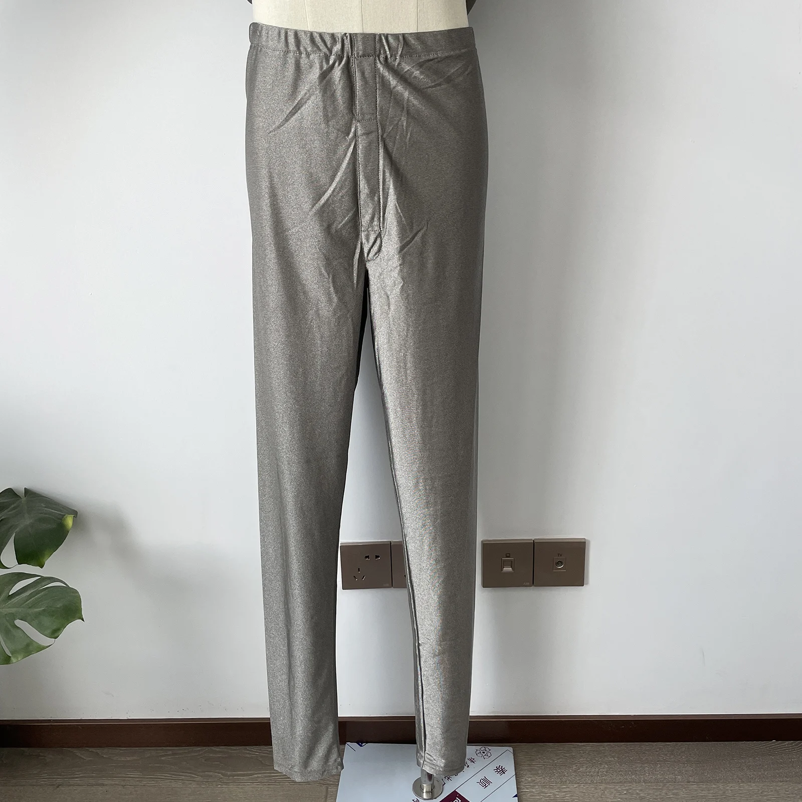 Conductive Silver Fiber Long-sleeve Underwear Antibacterial EMF/EMI/RF Blocking Anti-radiation Faraday Fabric Longjohns Soft