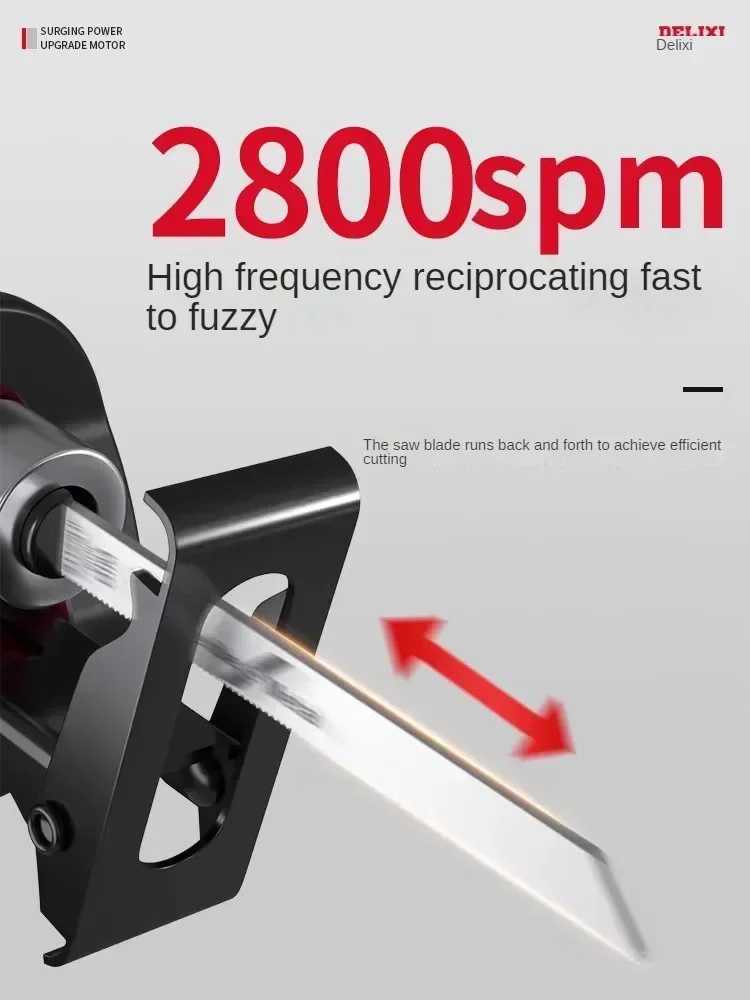 Serra alternativa elétrica poderosa de 220 V para corte de metal e madeira