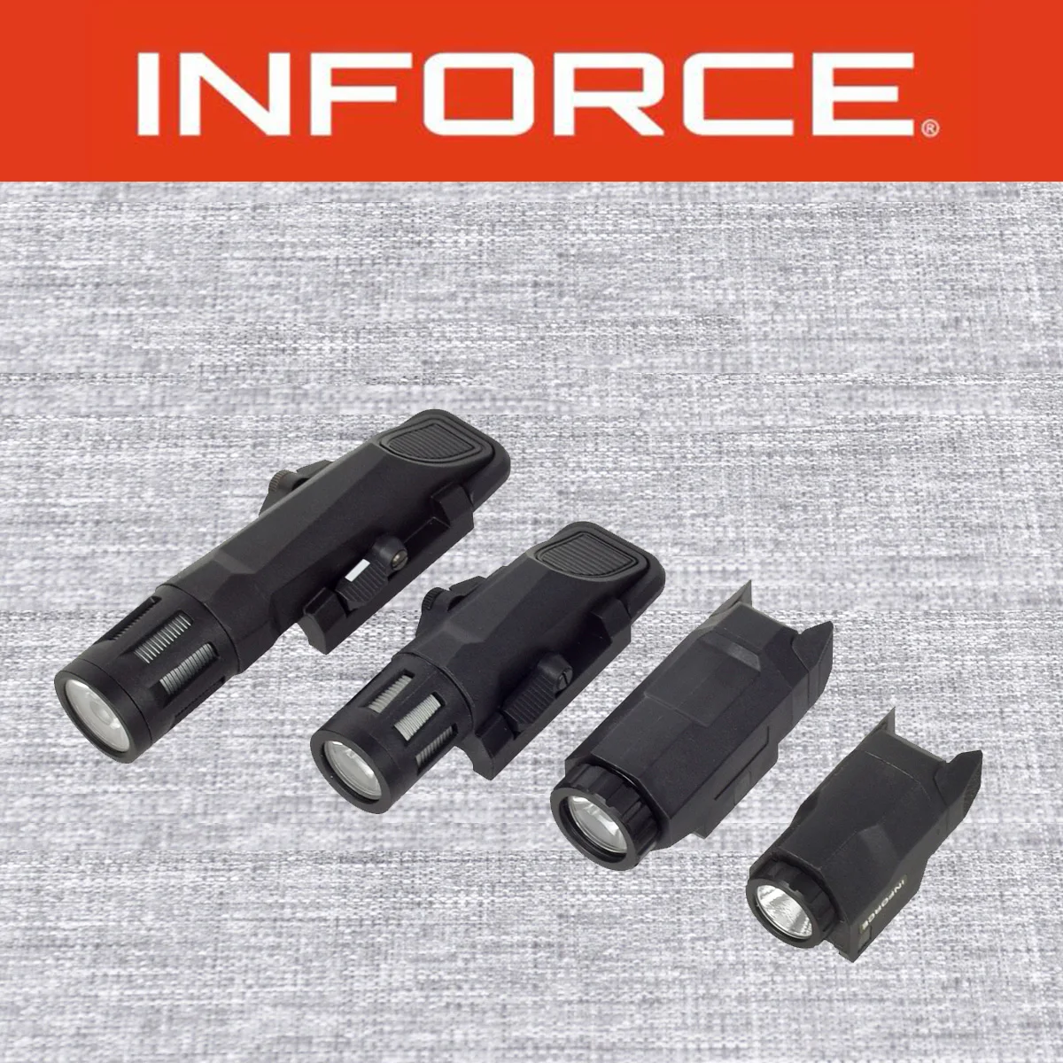 Tactical INFORCE WML Scout Flashlight Fit Airsoft AR15 APL APL-C Light Hunting Strobe Torch