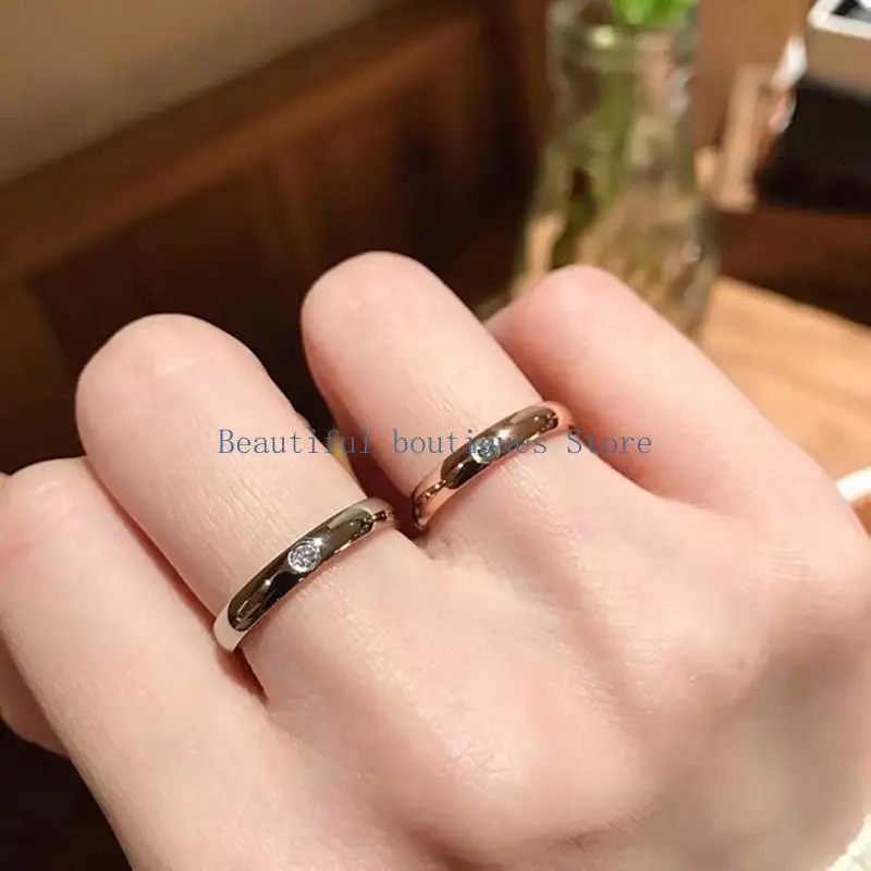 U4LF 2Pieces/set  Alloy Wedding Ring Bridal Jewelry Table Party Favor Decor Jewelry