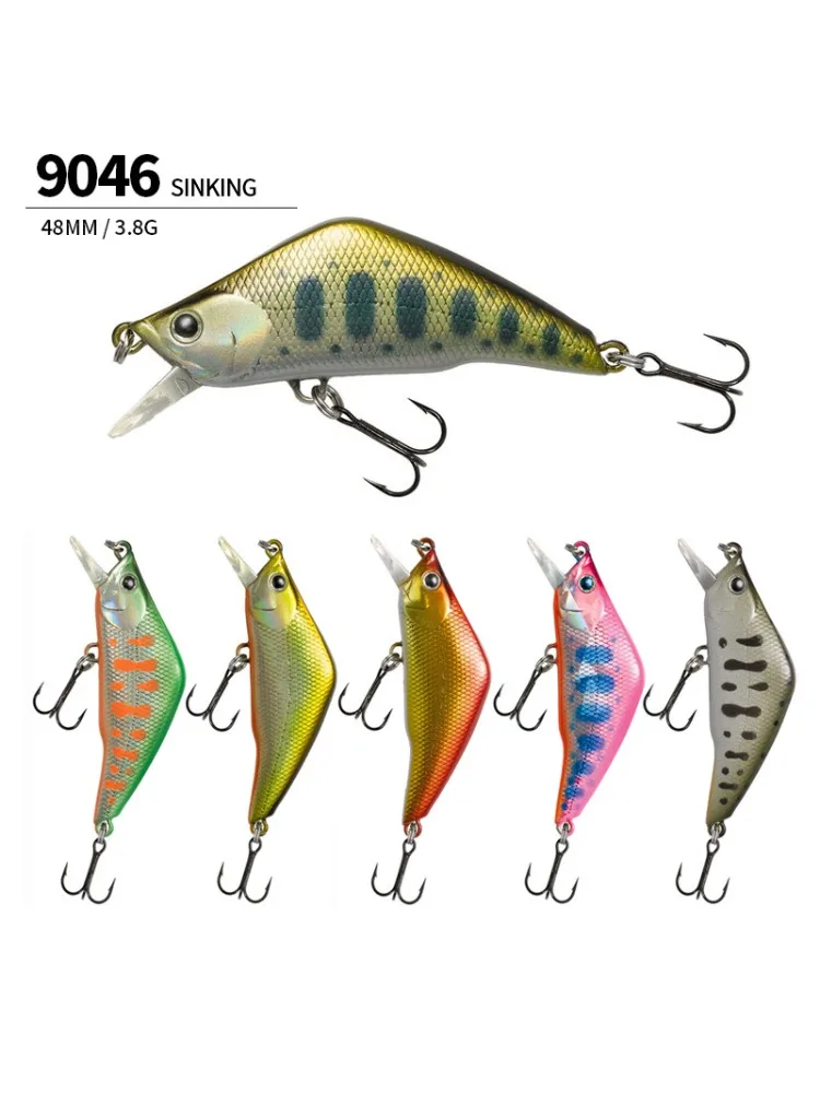 Mini-Minnow-Angelköder 48mm 3,8g Wobbler Sinkende Künstliche Hartköder Jerkbait Pesca Zubehör für Barsch- und Karpfenangeln