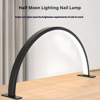 LED Half Moon Nail Lamp USB 5V For Embroidery Eyebrow Tattoo Nail Beauty Fill Light Desktop Manicure Shop Fill Lighting Fixtures