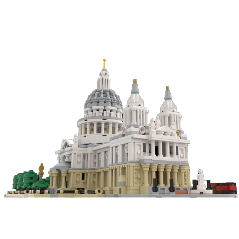 Architectonisch Meesterwerk: 1:800 Schaal St. Paul 'S Kathedraal Bouwsteenset-Moc Hoge Moeilijkheidsgraad, Ideale Vakantie Gif