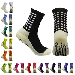 Anti-slip Soccer Women Men Outdoor Sport Grip Football Yoga Knee-High Socks Square Friction Film Thickened Towel Bottom Foot Men