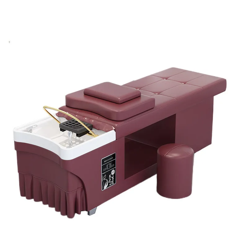 

Thai shampoo bed barber shop special with water heater fumigation water circulation head treatment bed full lying massage bed