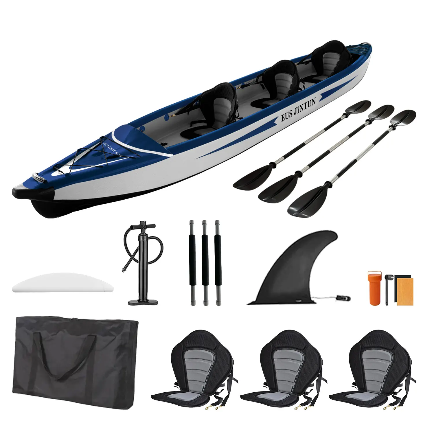 OEM Adult Water Racing Kayak High Strength Brushed Rubber Kayak Multi-person Paddling Kayak Inflatable Canoe Inflatable Boat