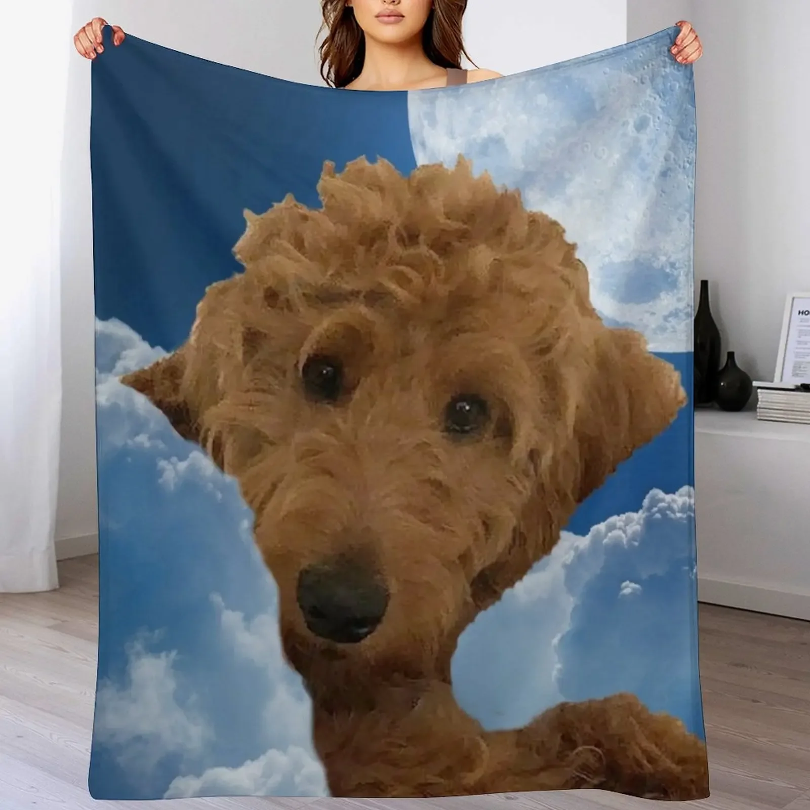 

Dog Golden Doodle Throw Blanket Ultra Plush Cozy Blanket for Napping Sleeping