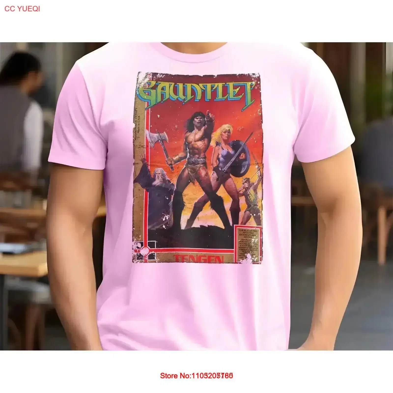 

Gauntlet V1 8-битная футболка NES Game Art Цвета Размеры S 5XL винтажный стираный топ для повседневной носки Растянутая дизайнерская одежда