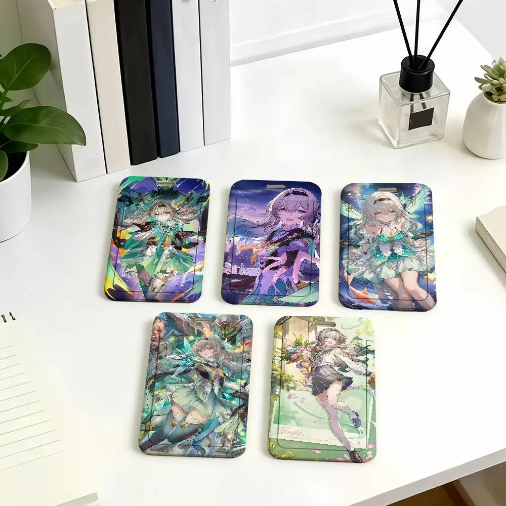 Game Honkai Star Rail Firefly Badge Card Holder Student ID Case Daily Use Subway Commute Work Cover Office School Bus Protector